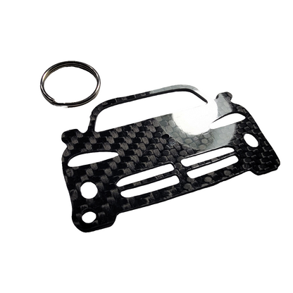 Carbon Fiber keychain for Dodge Viper SR I (1991-1995) 1st Generation Inspired Keychain Lanyard  front view Glossy Twill