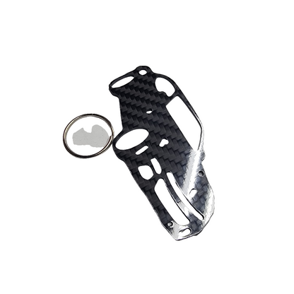 Carbon Fiber keychain for Ferarri Purosangue Type F175 3D front view Glossy Twill