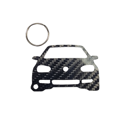 Carbon Fiber keychain for Volkswagen Golf GTI Mk4 (1998-2004) Inspired Keychain Lanyard front view Glossy Twill
