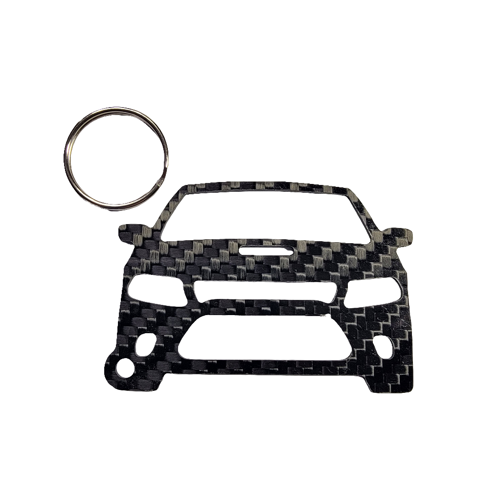 Carbon Fiber for Dodge Dodge Charger Daytona (2015-2019) Gen 7 Inspired Keychain Lanyard  front view Glossy Twill