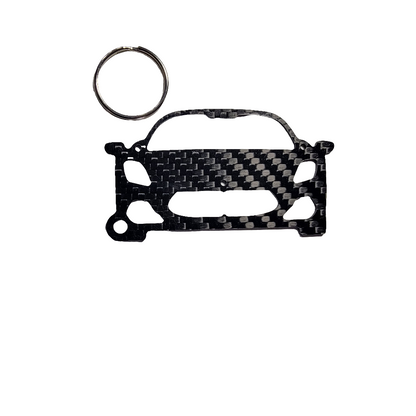 Carbon Fiber keychain for Maserati MC20 (2020-Present) Inspired Keychain Lanyard  front view Glossy Twill