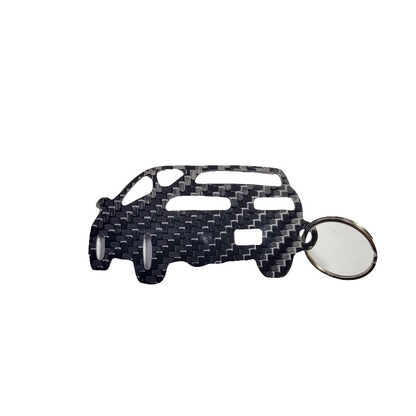 Carbon Fiber keychain for Acura Integra coupe (1994-2001) Inspired Keychain Lanyard 3D REAR VIEW view Glossy Twill