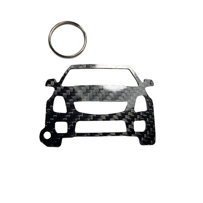 Carbon Fiber keychain for Cadillac CTS-V (2009-2015) Inspired Keychain Lanyard  front  view Glossy Twill