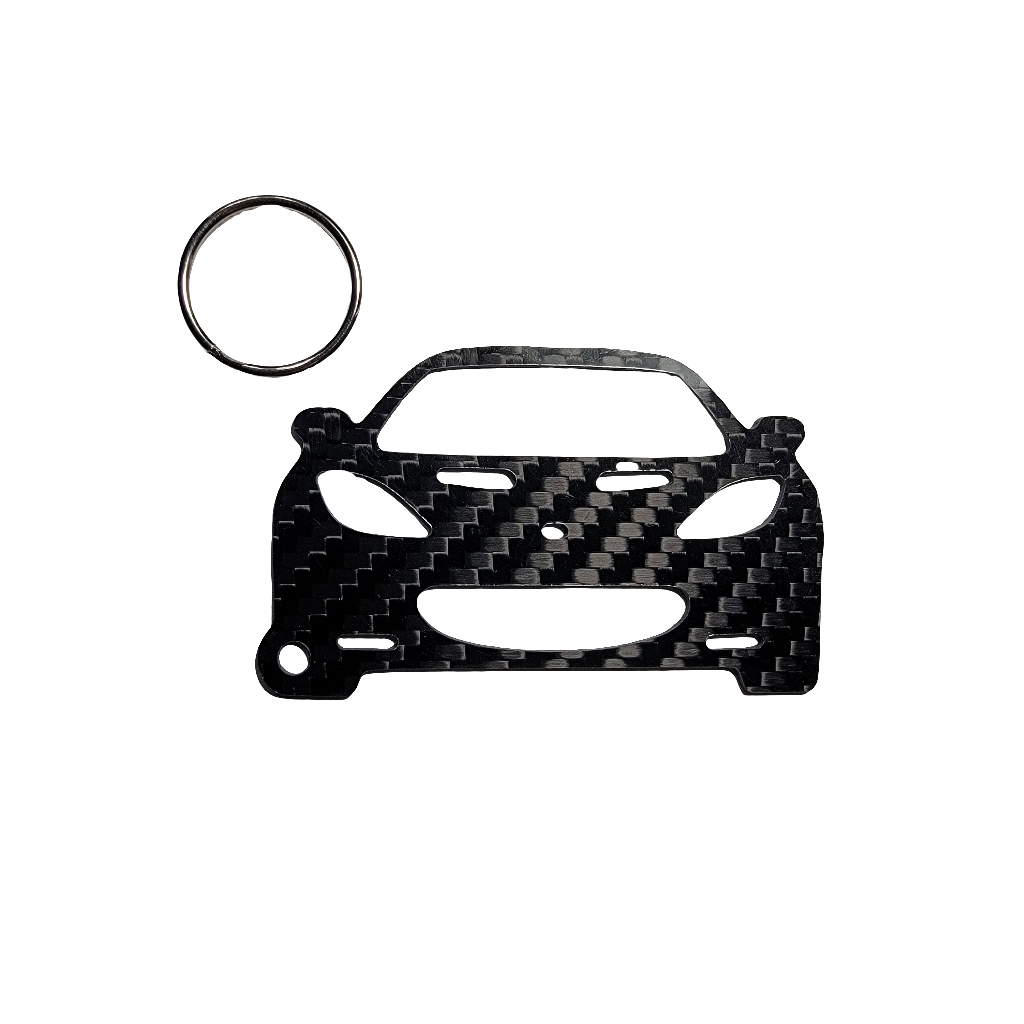 Carbon Fiber keychain for Lotus Evora (2010-2014) Inspired Keychain Lanyard  front view Glossy Twill
