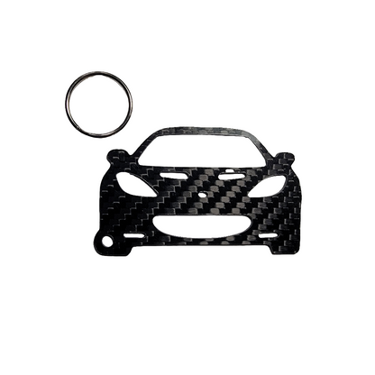 Carbon Fiber keychain for Lotus Evora (2010-2014) Inspired Keychain Lanyard  front view Glossy Twill
