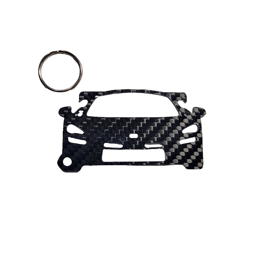 Carbon Fiber keychain for McLaren Senna (2019-Present) Inspired Keychain Lanyard FRONT view Glossy Twill