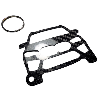 Carbon Fiber keychain for BMW X6 M (2020-Present) G06 Inspired Keychain Lanyard gift front view Glossy Twill