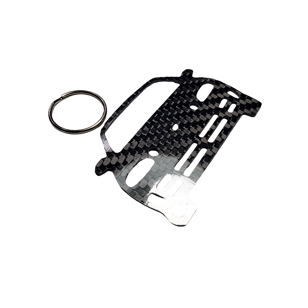 Carbon Fiber keychain for Lexus SC400 (1992-1996) Inspired Keychain Lanyard  front view Glossy Twill