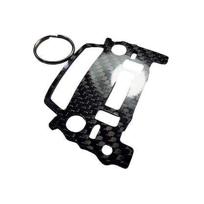 Carbon Fiber keychain for Triump Spitfire 1500 (1974–1980) Inspired Keychain Lanyard  front view Glossy Twill gift christmas
