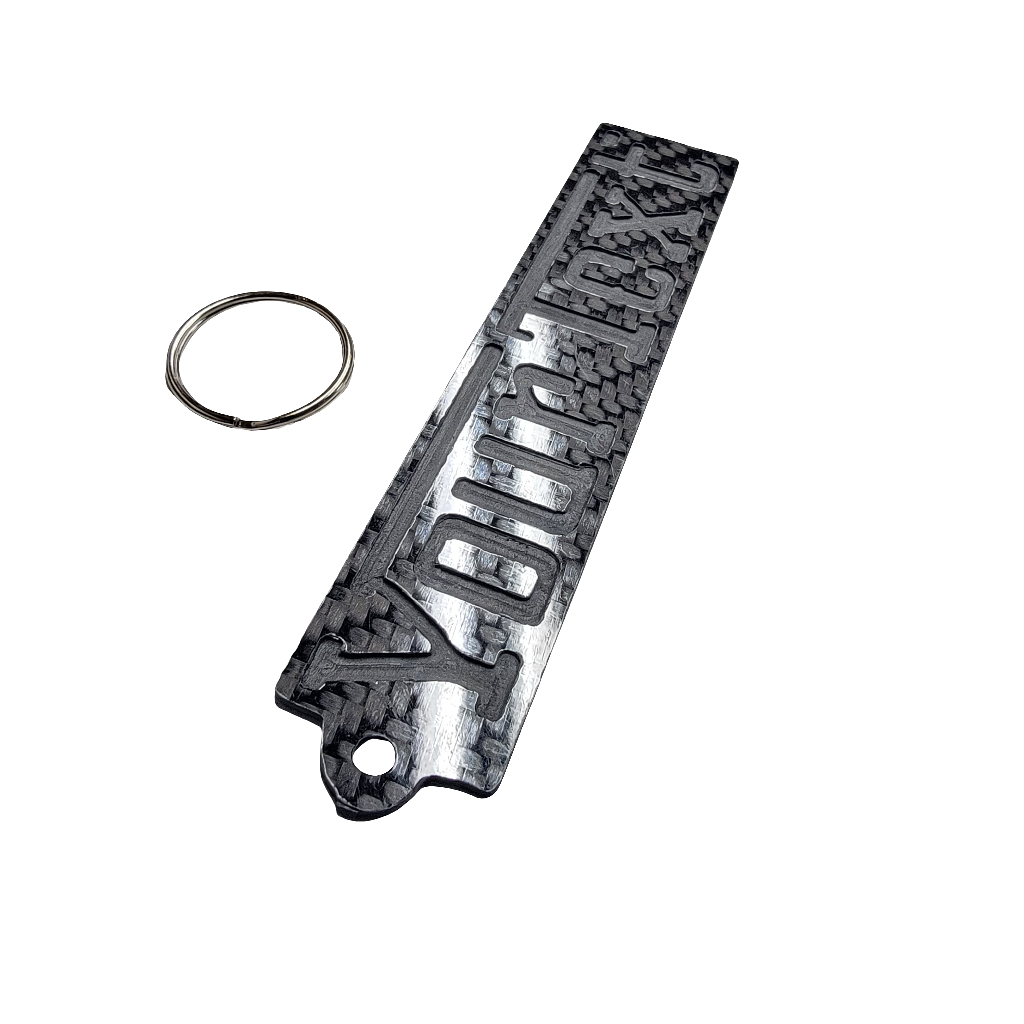 Custom Ferrari inspired keychain WITH YOUR TEXT Name, Made of Carbon fiber, Fiorano, Spider, Enzo, Personalized, Purosangue Glossy Twill