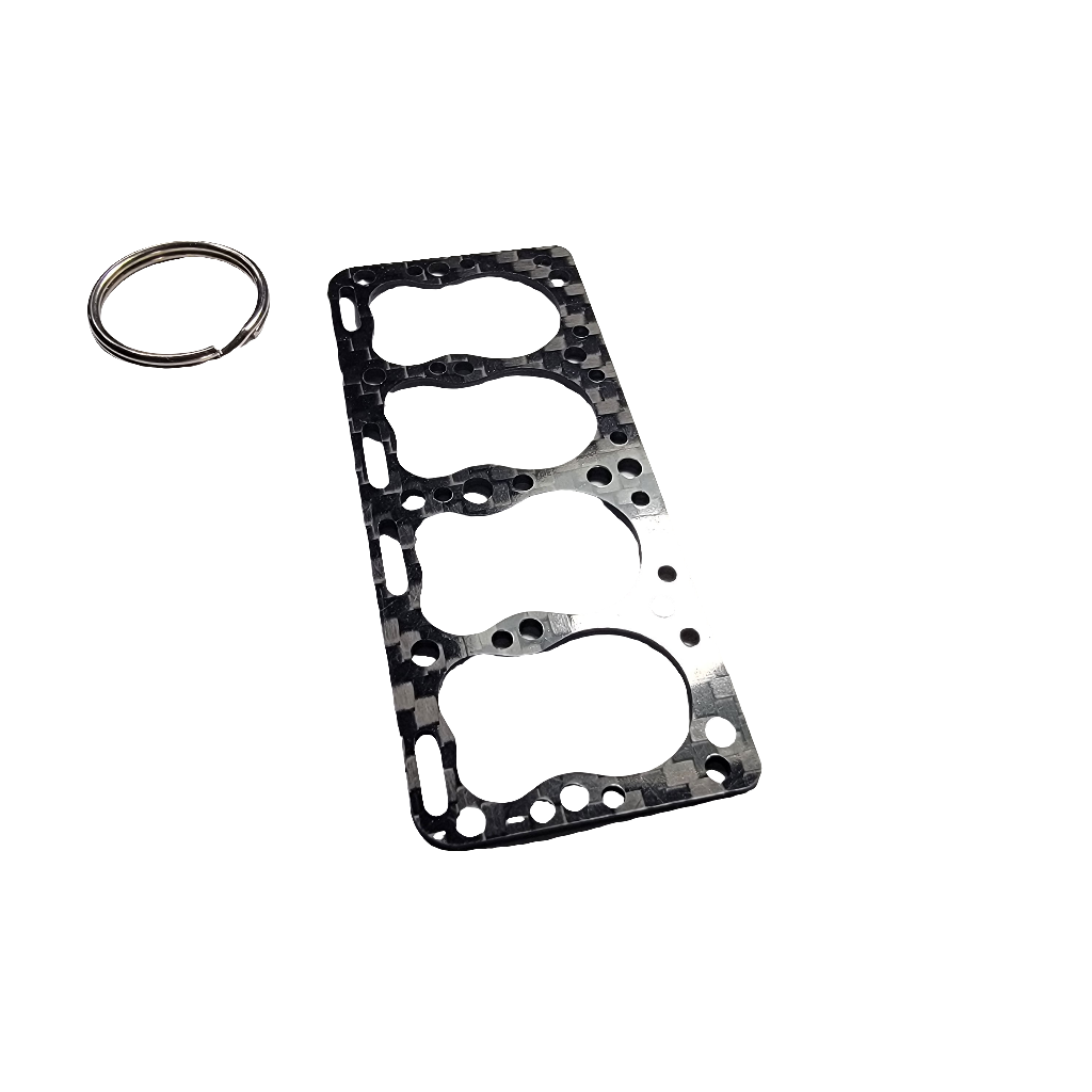 Carbon Fiber Keychain  for fits Ford Flathead V8 head gasket