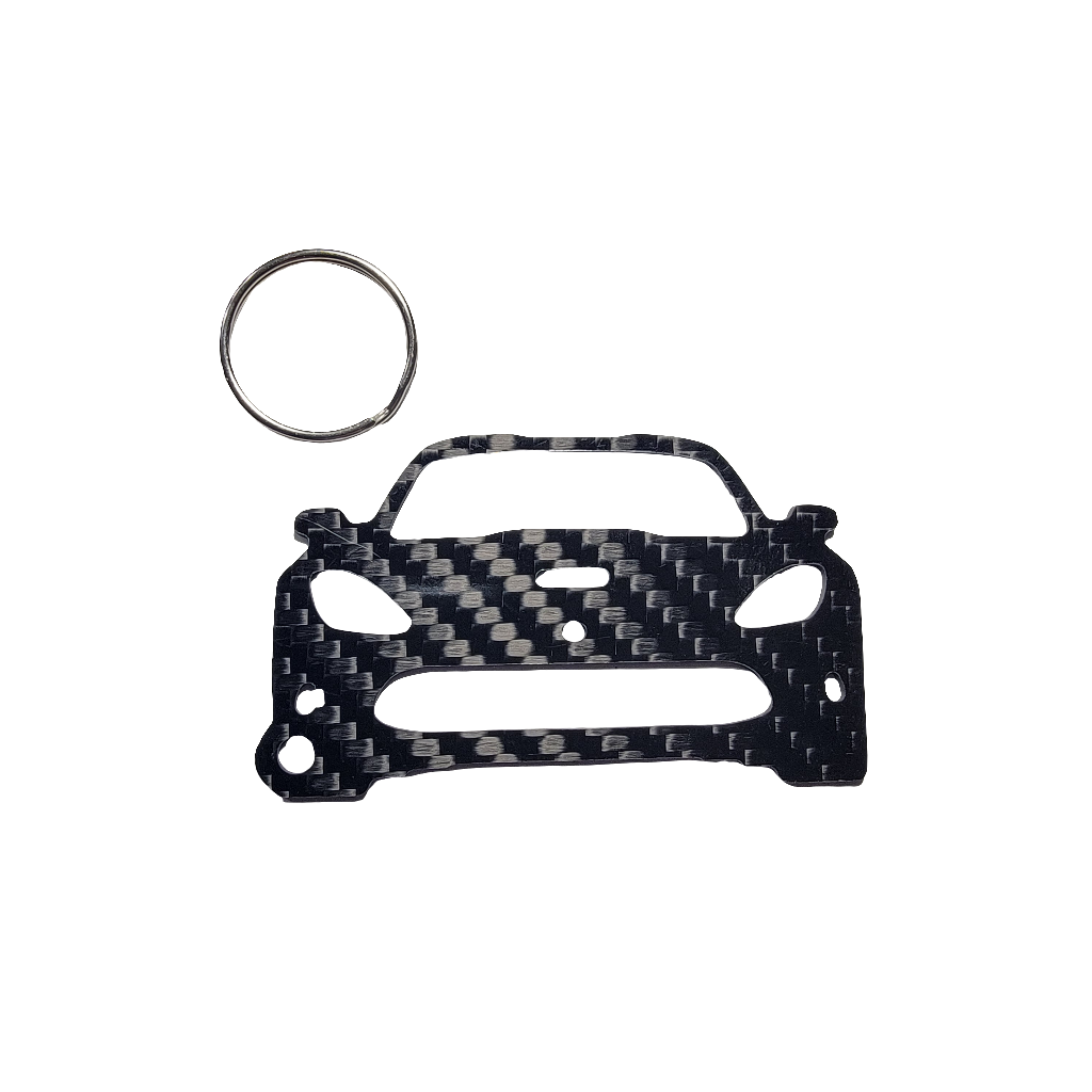 Carbon Fiber keychain for Dodge Viper VX (2013-2017) 5th Generation Inspired Keychain Lanyard  front view Glossy Twill