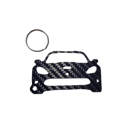 Carbon Fiber keychain for Dodge Viper VX (2013-2017) 5th Generation Inspired Keychain Lanyard  front view Glossy Twill