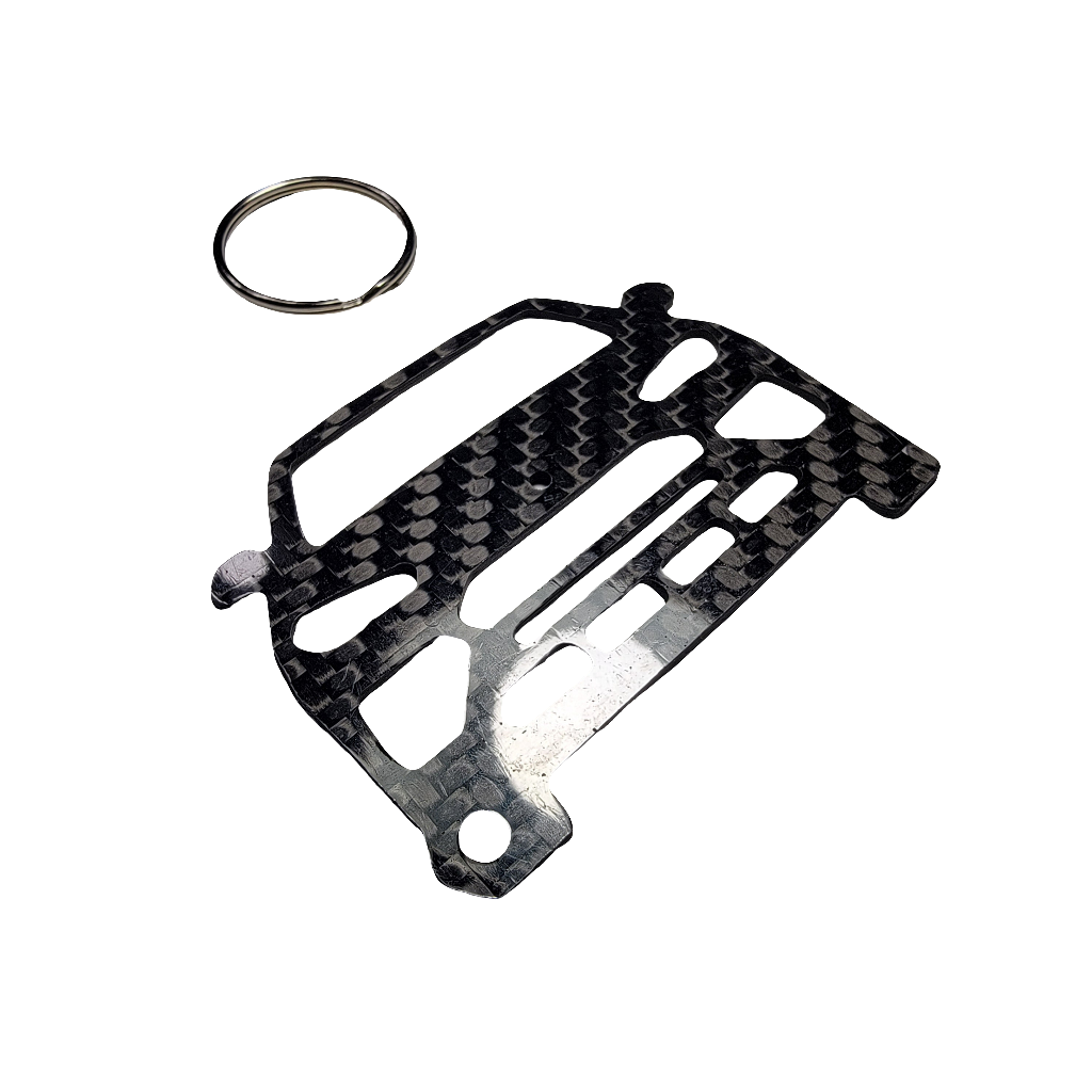 Carbon Fiber keychain for Lamborghini Urus (2018-Present) SUV Inspired Keychain Lanyard  front view Glossy Twill gift