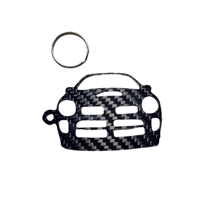 Carbon Fiber keychain for Dodge Neon SRT-4 (2003-2005)  Inspired Keychain Lanyard  front view Glossy Twill