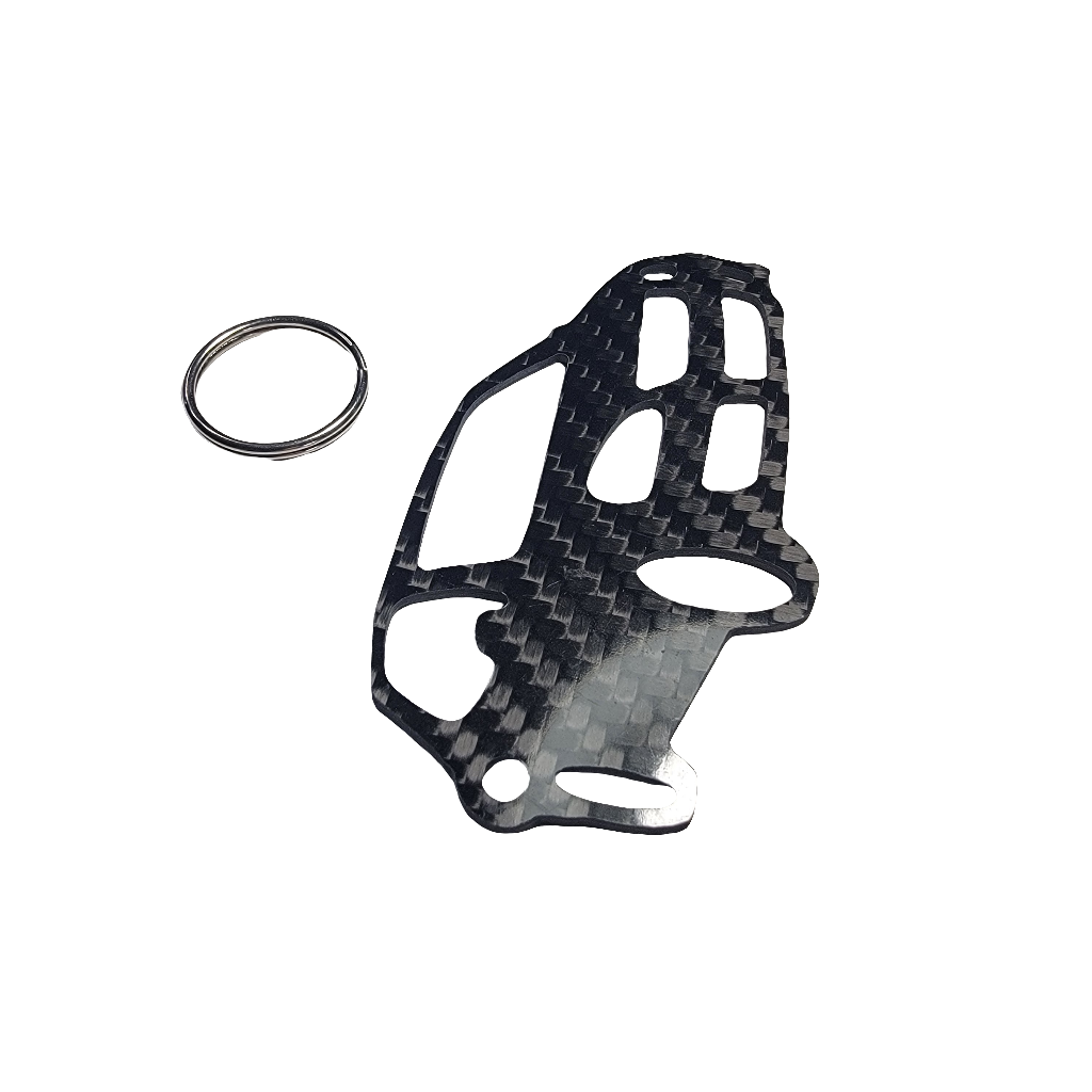 Carbon Fiber keychain for VW Golf Mk6 GTI (2009 – 2012) Inspired Keychain Lanyard  3d front view Glossy Twill