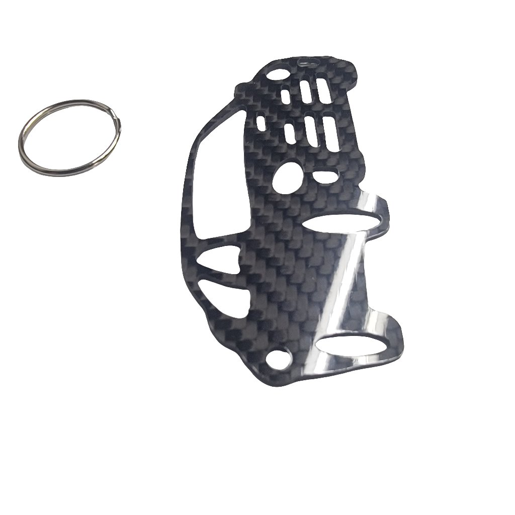 Carbon Fiber keychain for Dodge Neon SRT-4 (2003-2005)  Inspired Keychain Lanyard 3d  front view Glossy Twill