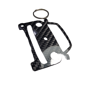 Carbon Fiber keychain for Volkswagen Beetle A5 (2011-2016) Inspired Keychain Lanyard  front view Glossy Twill