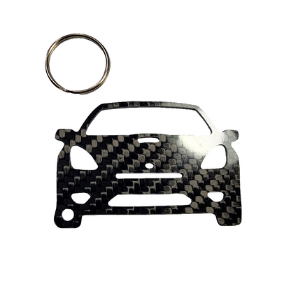 Carbon Fiber keychain for Toyota Celica T230 (1999-2006) 7th Generation Inspired Keychain Lanyard  front view Glossy Twill