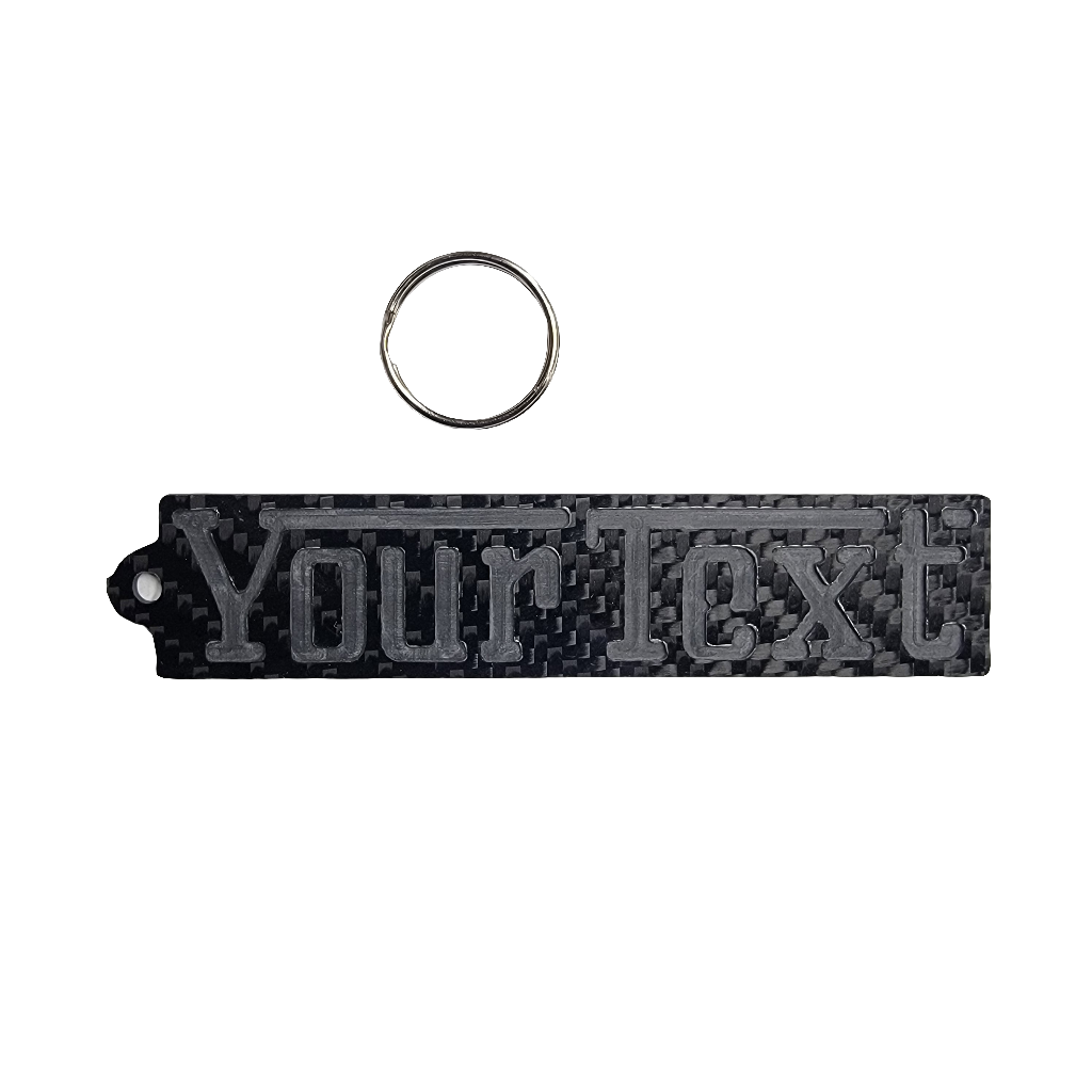 Custom Ferrari inspired keychain WITH YOUR TEXT Name, Made of Carbon fiber, Fiorano, Spider, Enzo, Personalized, Purosangue Glossy Twill