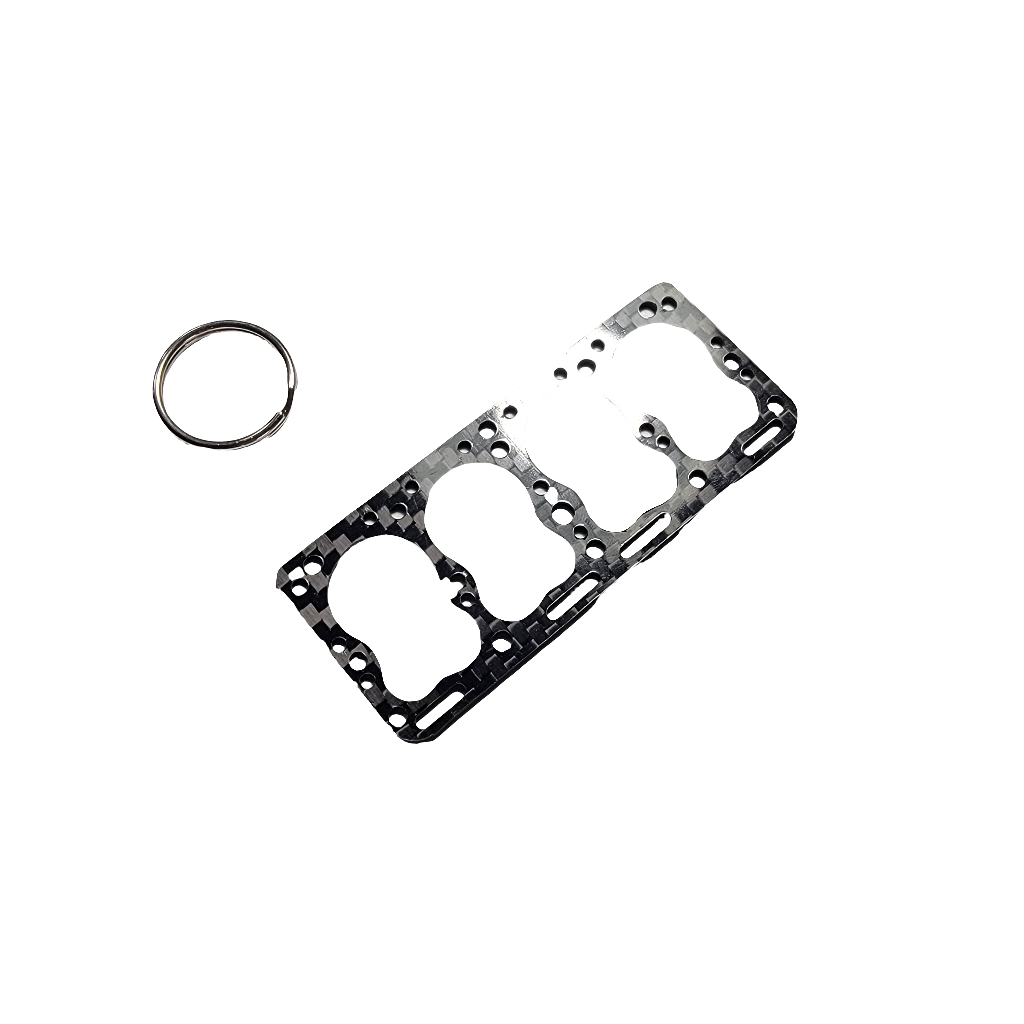 Carbon Fiber Keychain  for fits Ford Flathead V8 head gasket