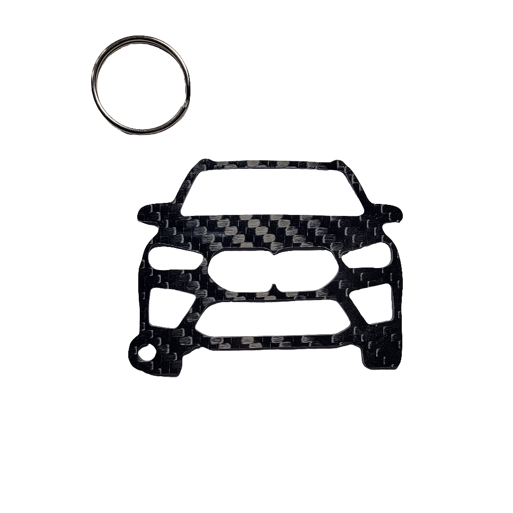 Carbon Fiber keychain for BMW X6 M (2020-Present) G06 Inspired Keychain Lanyard gift front view Glossy Twill