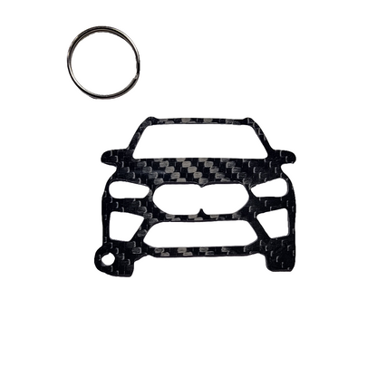 Carbon Fiber keychain for BMW X6 M (2020-Present) G06 Inspired Keychain Lanyard gift front view Glossy Twill