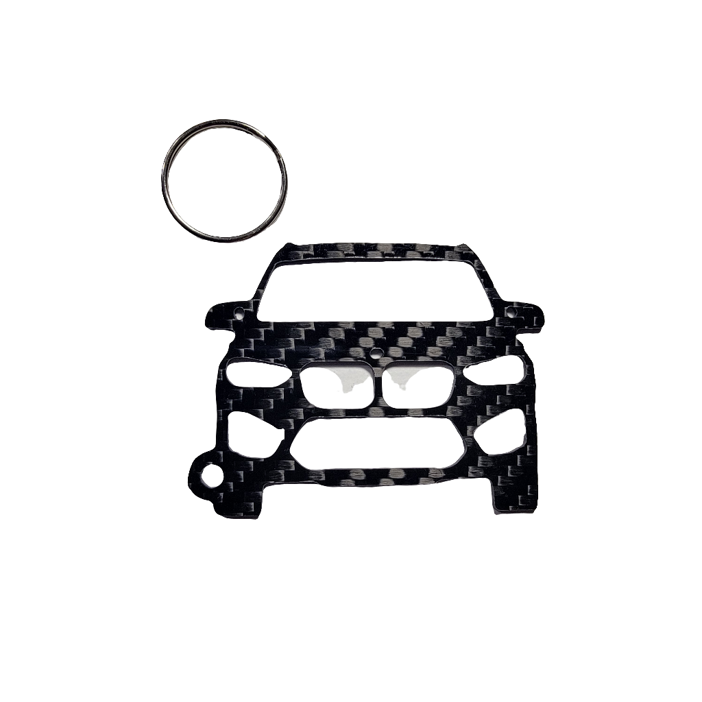 Carbon Fiber keychain for BMW X3M F97 (2020-2021) Inspired Keychain Lanyard gift front view Glossy Twill
