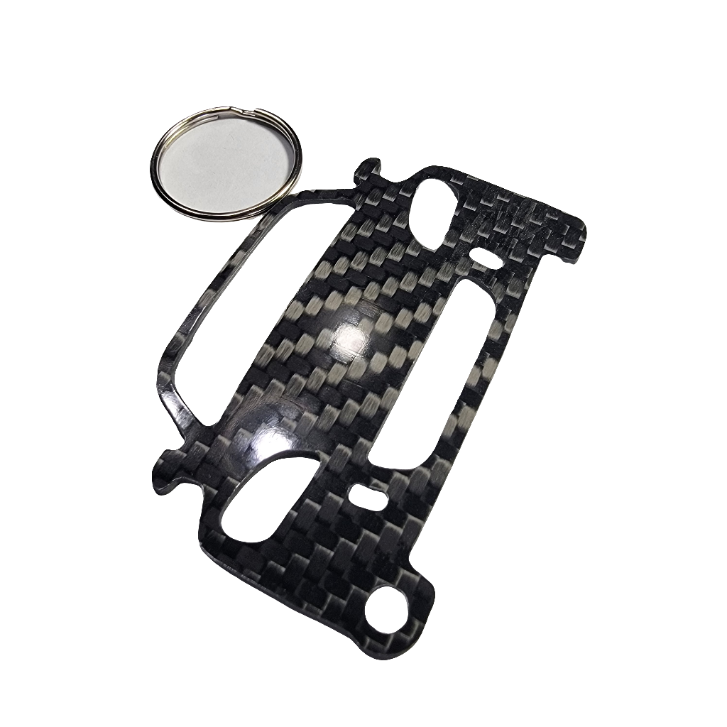 Carbon Fiber Keychain for Honda S2000 AP2 (S2K) (2003-2009)  Inspired Keychain Lanyard   FRONT view Glossy Twill gift
