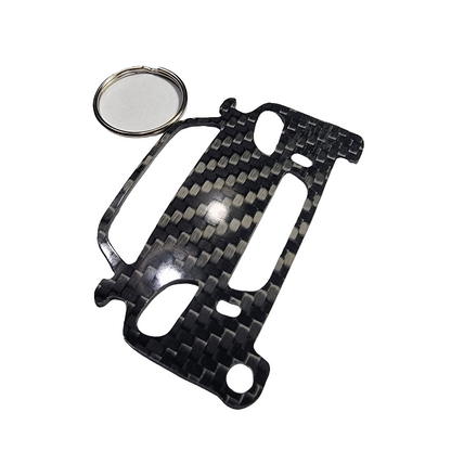 Carbon Fiber Keychain for Honda S2000 AP2 (S2K) (2003-2009)  Inspired Keychain Lanyard   FRONT view Glossy Twill gift