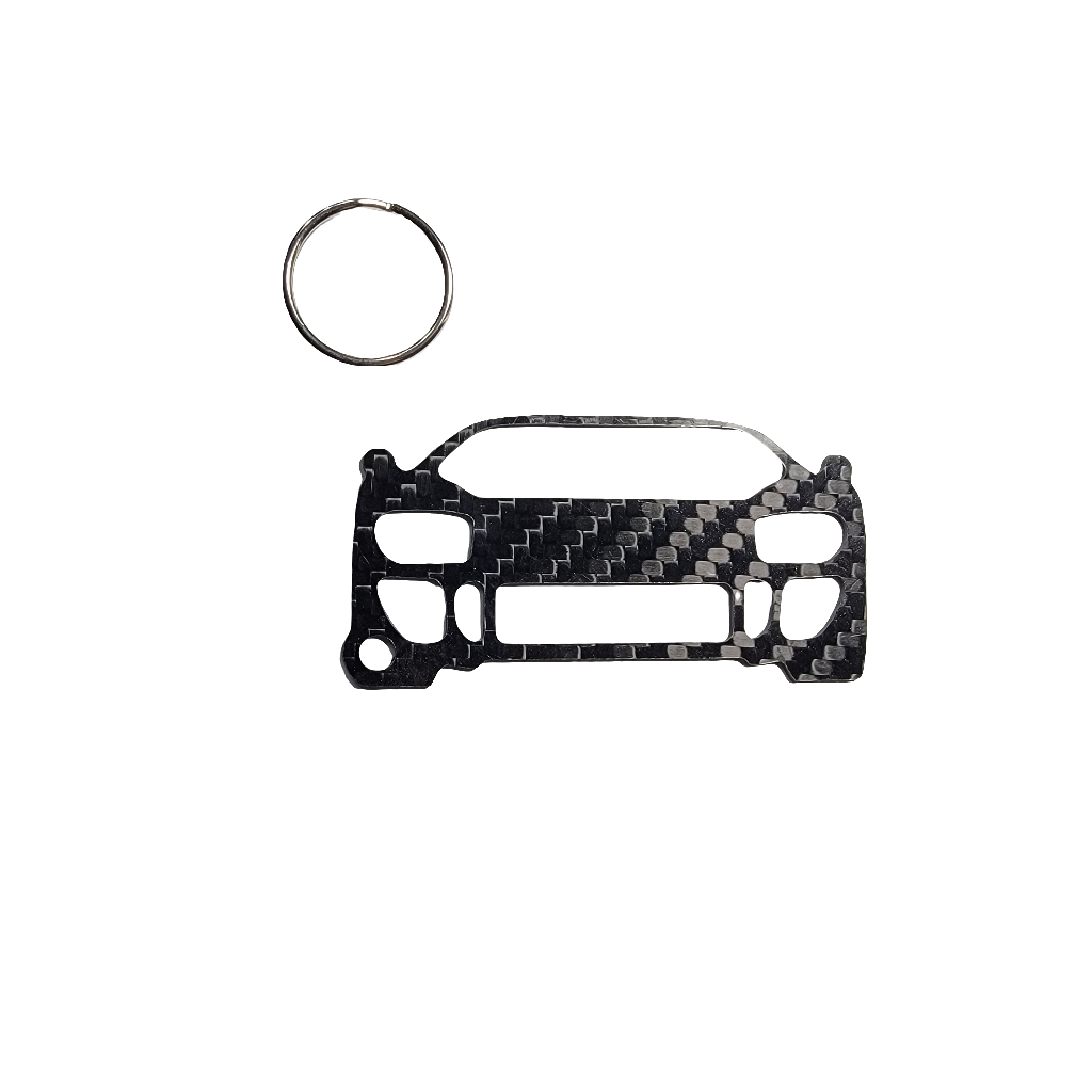 Carbon Fiber keychain for Ford GT40 (1964-1965) Inspired Keychain Lanyard   front view Glossy Twill