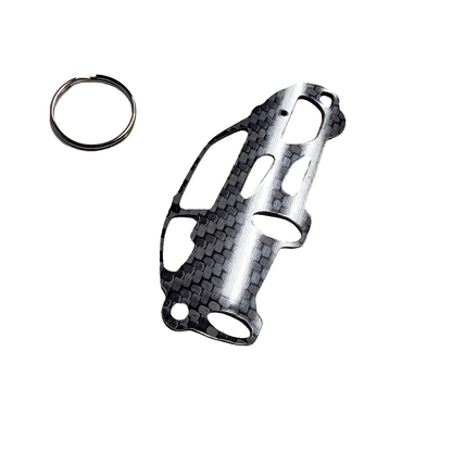 Carbon Fiber keychain for Honda CR-Z CRZ (2011-2016) Inspired Keychain Lanyard 3D  Front view Glossy Twill