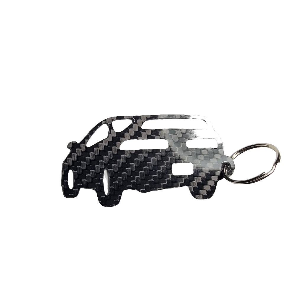 Carbon Fiber keychain for Acura Integra coupe (1994-2001) Inspired Keychain Lanyard 3D REAR VIEW view Glossy Twill