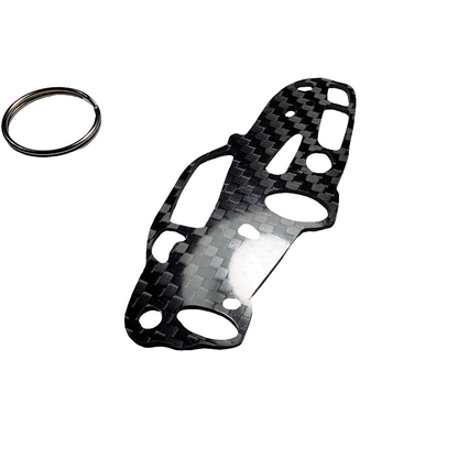 Carbon Fiber keychain for Dodge Viper ZB (2003-2008) 2nd generation Inspired Keychain Lanyard 3d front view Glossy Twill