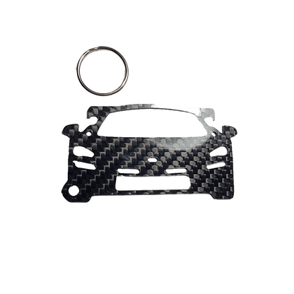 Carbon Fiber keychain for McLaren Senna (2019-Present) Inspired Keychain Lanyard FRONT view Glossy Twill