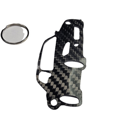 Carbon Fiber Keychain for Honda S2000 AP2 (S2K) (2003-2009) HARDTOP Inspired Keychain Lanyard  3d FRONT view Glossy Twill gift