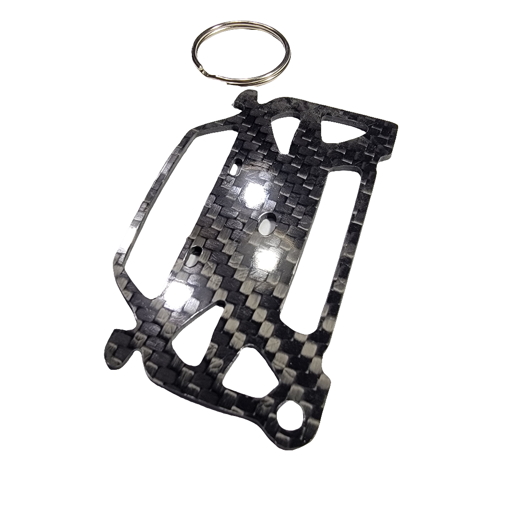 Carbon Fiber keychain for Lexus LFA (2011-2013) Inspired Keychain Lanyard  front view Glossy Twill