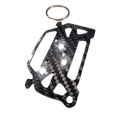 Carbon Fiber keychain for Lexus LFA (2011-2013) Inspired Keychain Lanyard  front view Glossy Twill