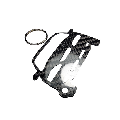 Carbon Fiber keychain for Ford Mustang GT SN 95 (1995-1998) Inspired Keychain Lanyard   front view Glossy Twill