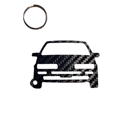 Carbon Fiber keychain for Toyota Levin AE86 (1985-1987) Inspired Keychain Lanyard  front view Glossy Twill