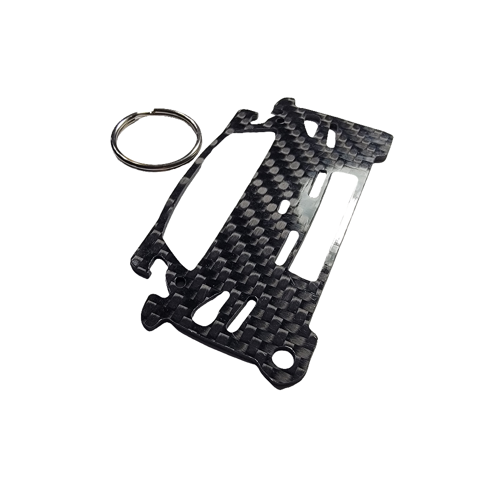 Carbon Fiber keychain for McLaren Senna (2019-Present) Inspired Keychain Lanyard FRONT view Glossy Twill