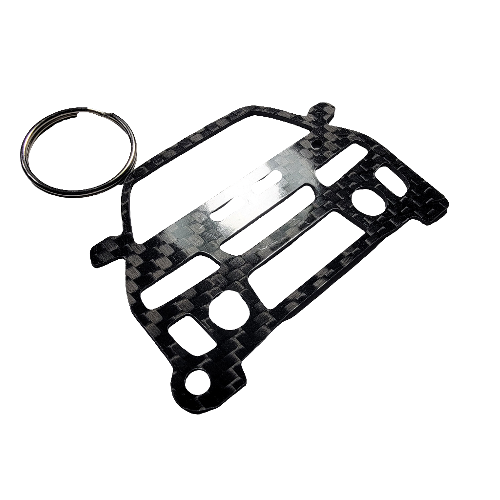 Carbon Fiber keychain for Mitsubishi Lancer Evolution V CP9A (1998-1999)  Inspired Keychain Lanyard  front  Glossy Twill 4G63