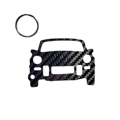 Carbon Fiber keychain for Triump Spitfire 1500 (1974–1980) Inspired Keychain Lanyard  front view Glossy Twill gift christmas