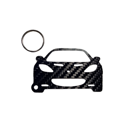 Carbon Fiber keychain for Lotus Evora (2010-2014) Inspired Keychain Lanyard  front view Glossy Twill