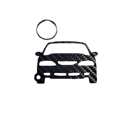 Carbon Fiber keychain for Ford Mustang GT SN 95 (1995-1998) Inspired Keychain Lanyard   front view Glossy Twill