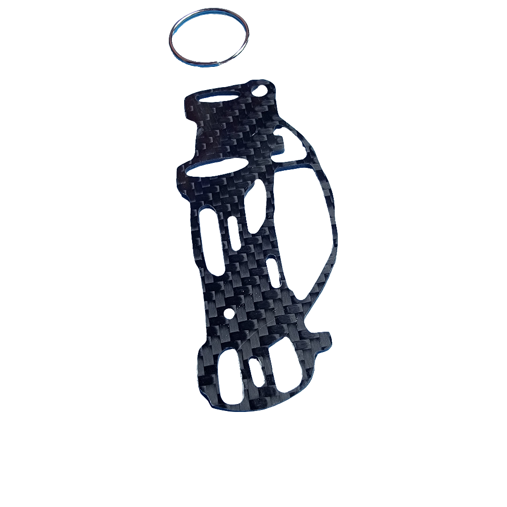 Carbon Fiber keychain for McLaren F1 (1992-1998) Inspired Keychain Lanyard 3d FRONT view Glossy Twill