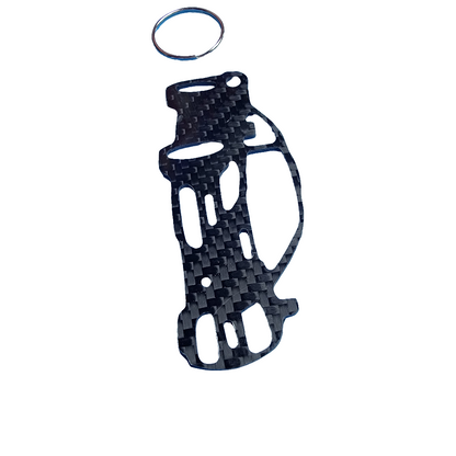 Carbon Fiber keychain for McLaren F1 (1992-1998) Inspired Keychain Lanyard 3d FRONT view Glossy Twill