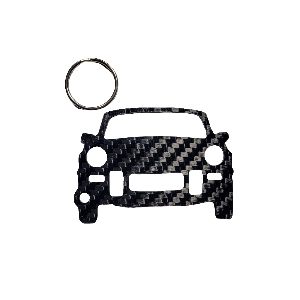 Carbon Fiber keychain for Triump Spitfire 1500 (1974–1980) Inspired Keychain Lanyard  front view Glossy Twill gift christmas