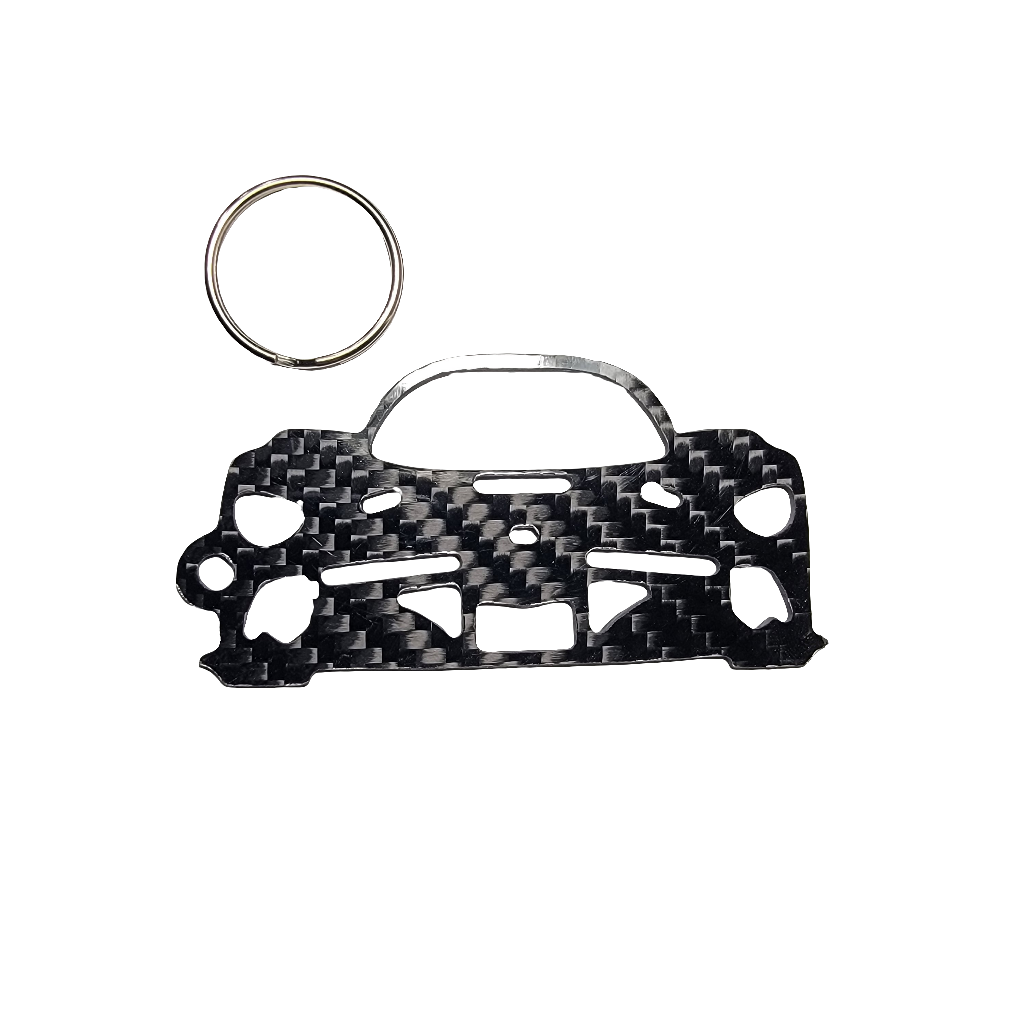 Carbon Fiber keychain for Aston Martin Valkyrie (2021-Present) Inspired Keychain Lanyard  front view Glossy Twill