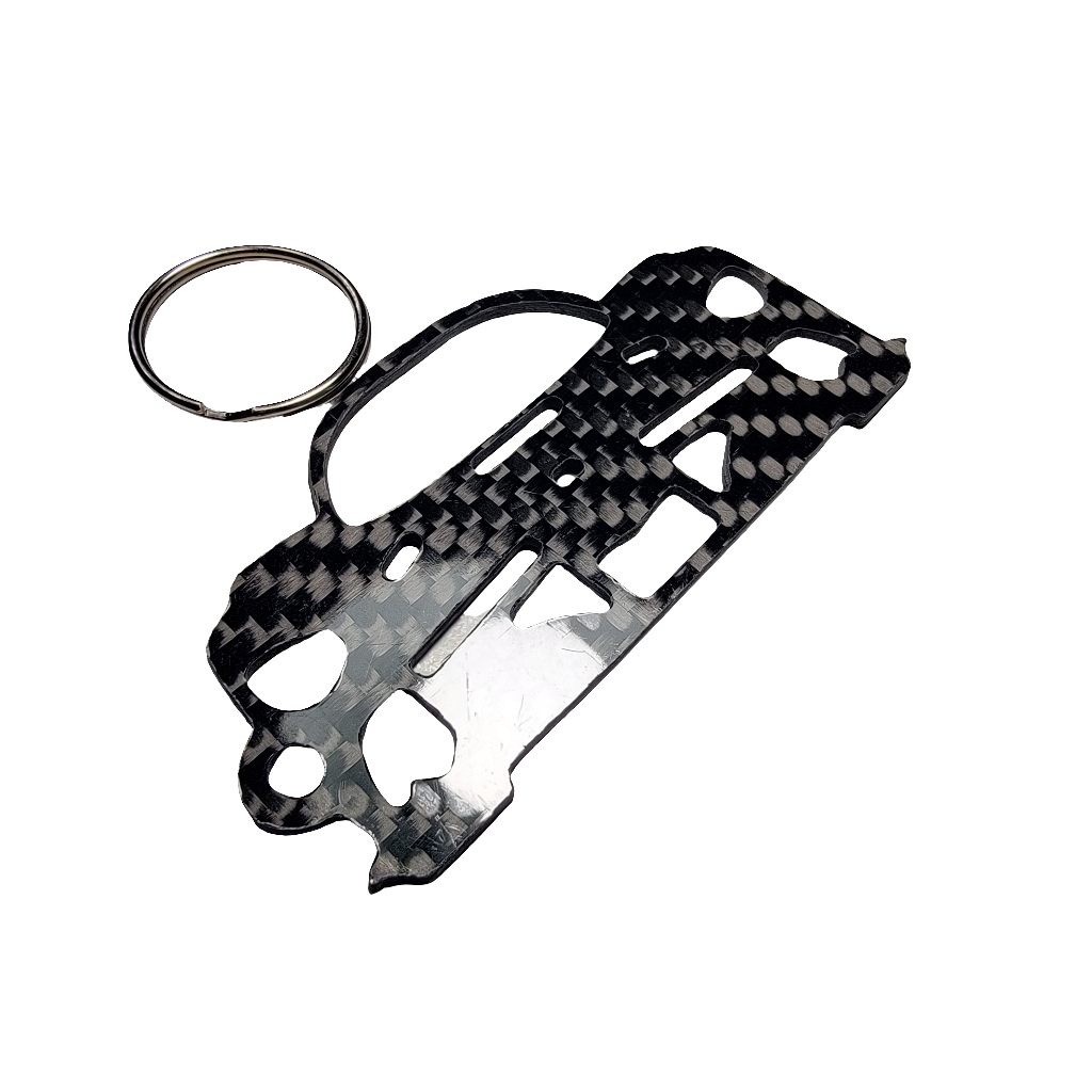 Carbon Fiber keychain for Aston Martin Valkyrie (2021-Present) Inspired Keychain Lanyard  front view Glossy Twill